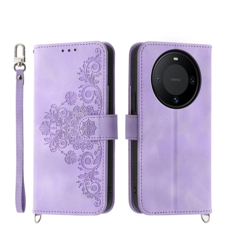 Skin-feel Flowers Embossed Wallet Leather Phone Case, Series 2 My Store