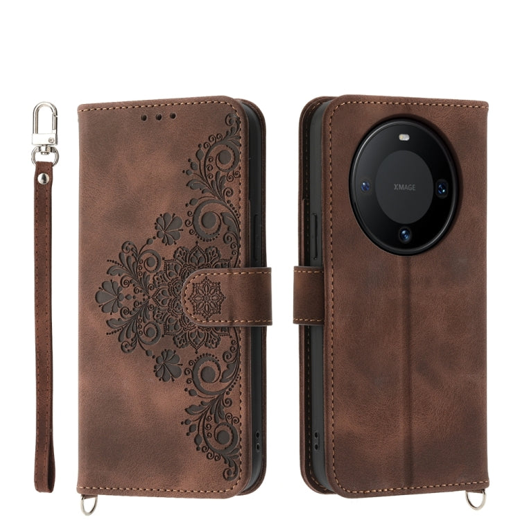 Skin-feel Flowers Embossed Wallet Leather Phone Case, Series 2 My Store