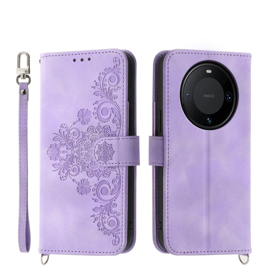 Skin-feel Flowers Embossed Wallet Leather Phone Case, Series 1 My Store