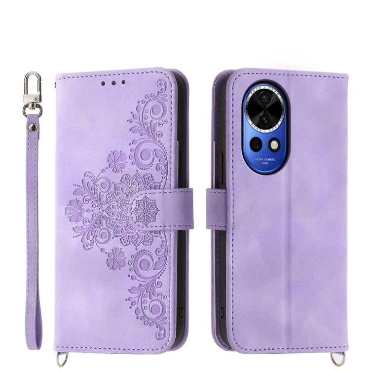 Skin-feel Flowers Embossed Wallet Leather Phone Case, Series 1 My Store