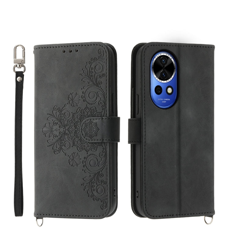 Skin-feel Flowers Embossed Wallet Leather Phone Case, Series 1 My Store