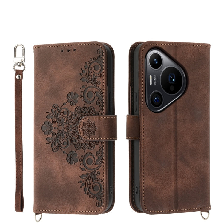 Skin-feel Flowers Embossed Wallet Leather Phone Case, Series 2