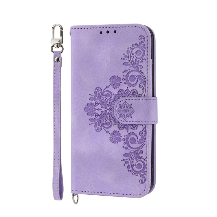 Skin-feel Flowers Embossed Wallet Leather Phone Case, Series 2 My Store