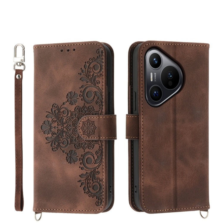 Skin-feel Flowers Embossed Wallet Leather Phone Case, Series 2