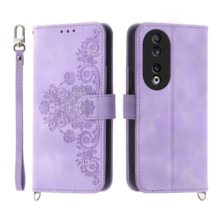 Skin-feel Flowers Embossed Wallet Leather Phone Case, Series 2 My Store