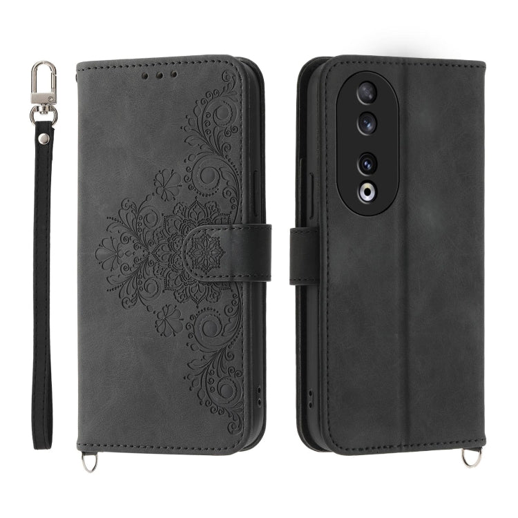 Skin-feel Flowers Embossed Wallet Leather Phone Case, Series 2