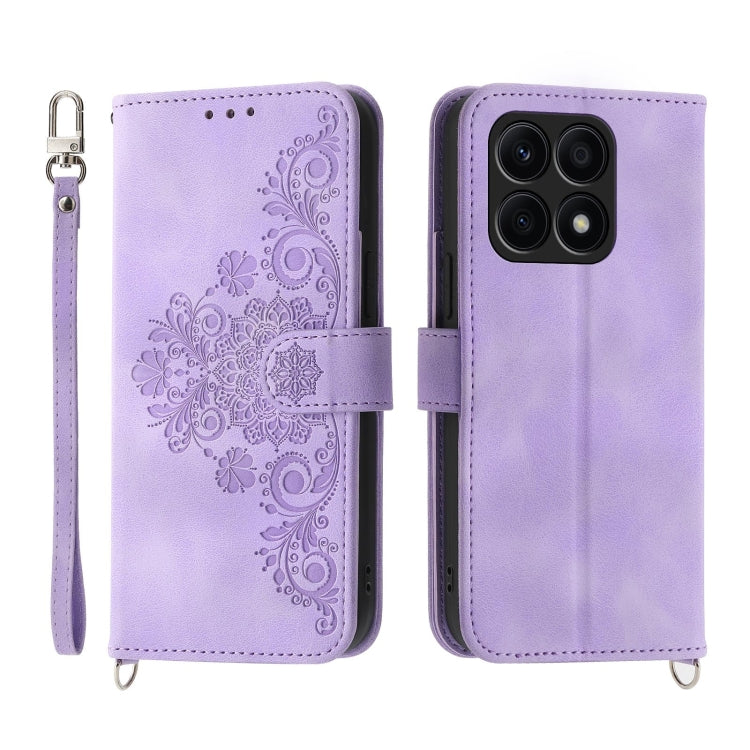 Skin-feel Flowers Embossed Wallet Leather Phone Case, Series 2 My Store