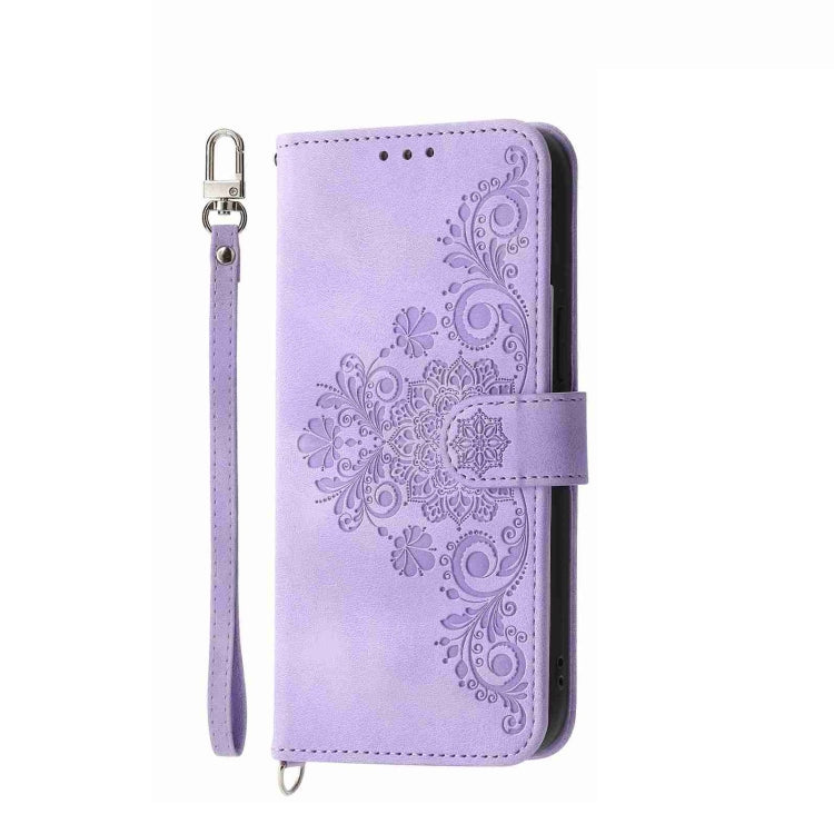 Skin-feel Flowers Embossed Wallet Leather Phone Case, Series 3 My Store