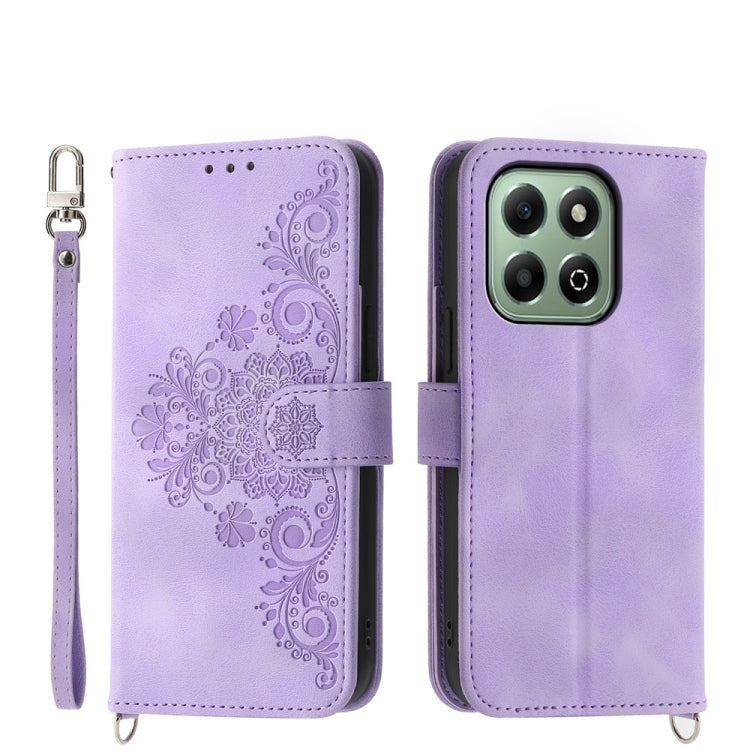 Skin-feel Flowers Embossed Wallet Leather Phone Case, Series 1 My Store