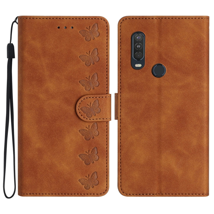 Seven Butterflies Embossed Leather Phone Case, Series 5 My Store