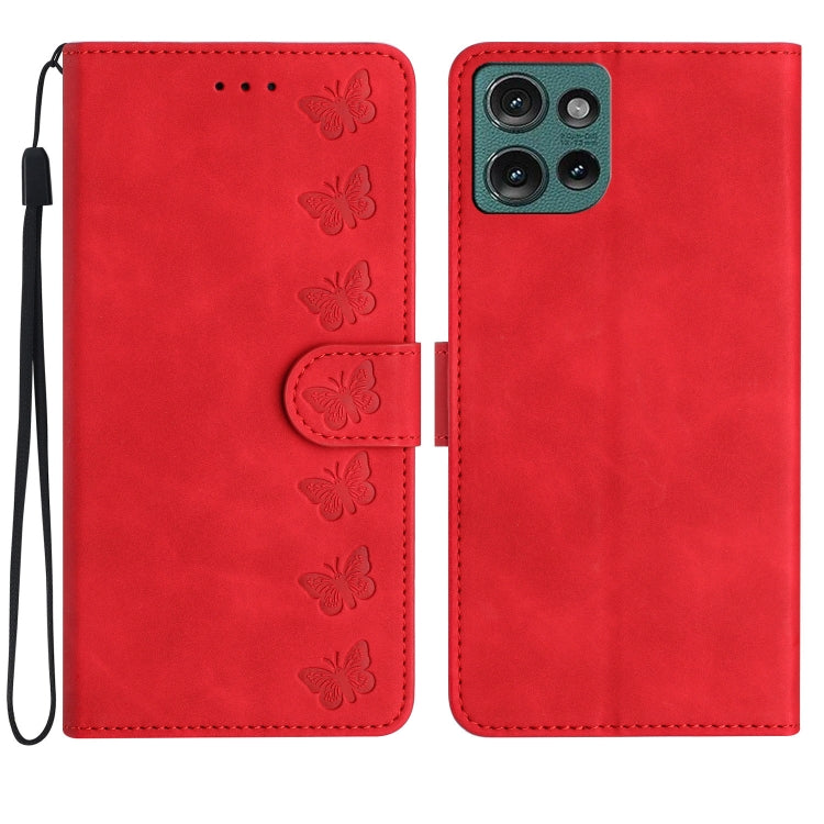 Seven Butterflies Embossed Leather Phone Case, Series 6 My Store