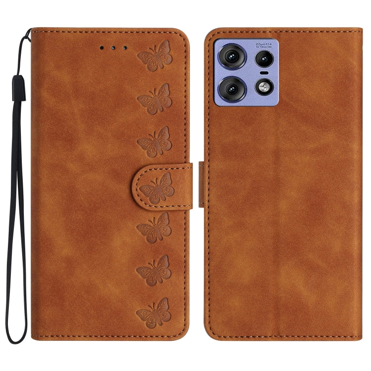 Seven Butterflies Embossed Leather Phone Case, Series 5 My Store