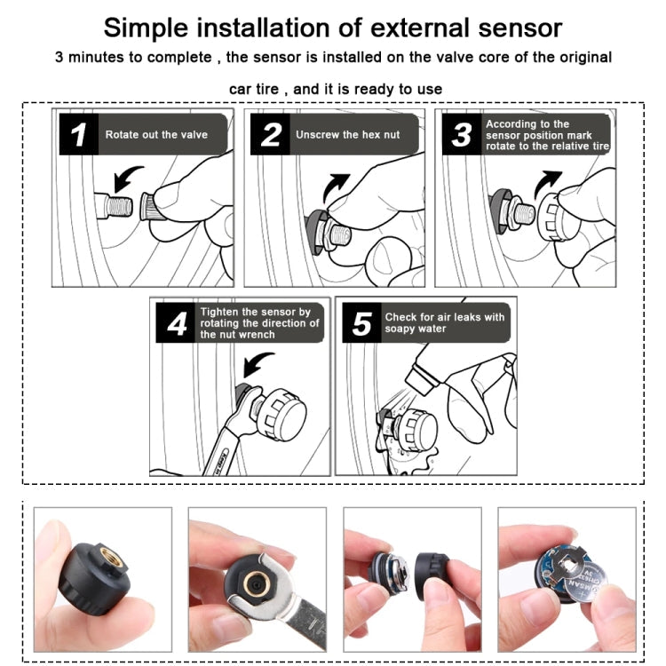 Tire Pressure Temperature Monitoring Sensor