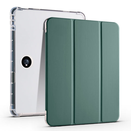 3-fold Clear TPU Smart Leather Tablet Case with Pen Slot-Reluova