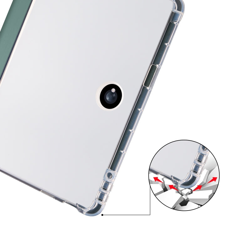 3-fold Clear TPU Smart Leather Tablet Case with Pen Slot-Reluova