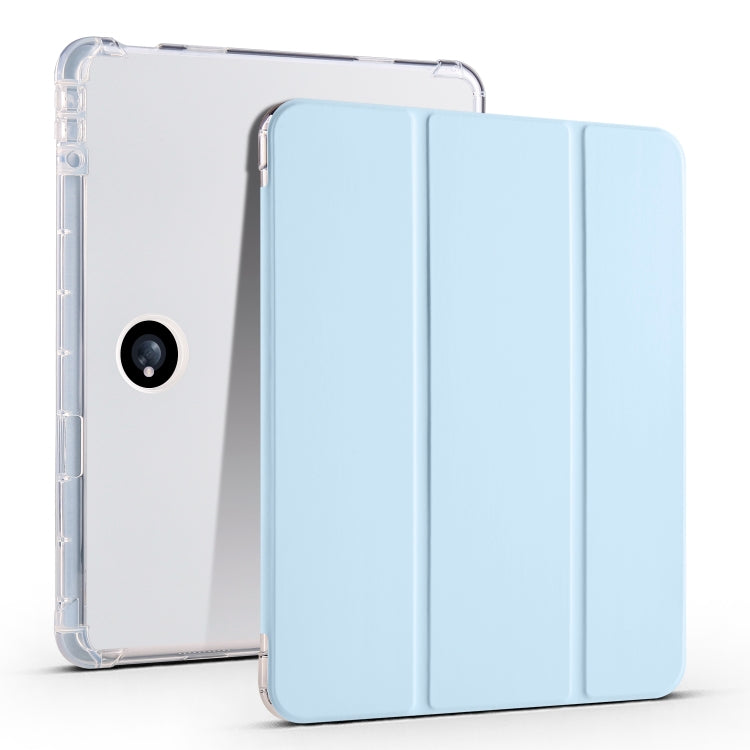 3-fold Clear TPU Smart Leather Tablet Case with Pen Slot-Reluova