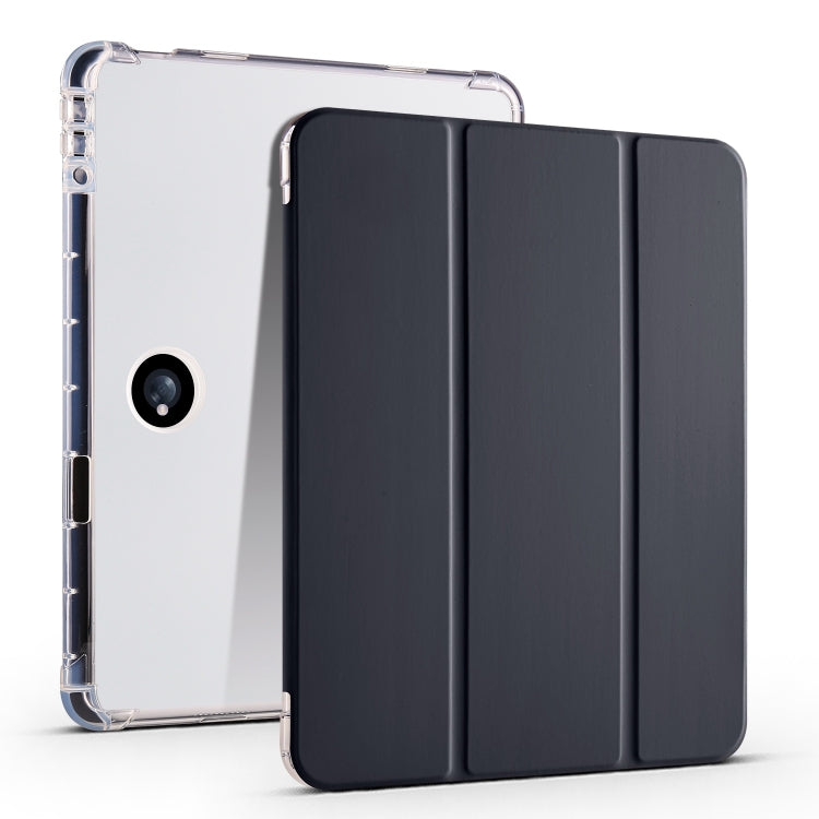 3-fold Clear TPU Smart Leather Tablet Case with Pen Slot-Reluova