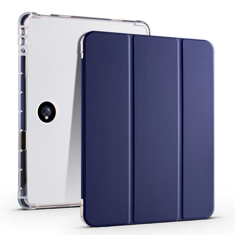 3-fold Clear TPU Smart Leather Tablet Case with Pen Slot-Reluova