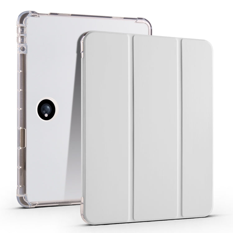 3-fold Clear TPU Smart Leather Tablet Case with Pen Slot-Reluova