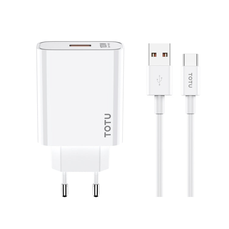 TOTU W123 100W USB Port Travel Charger with USB to USB -C / Type-C Data Cable Set My Store