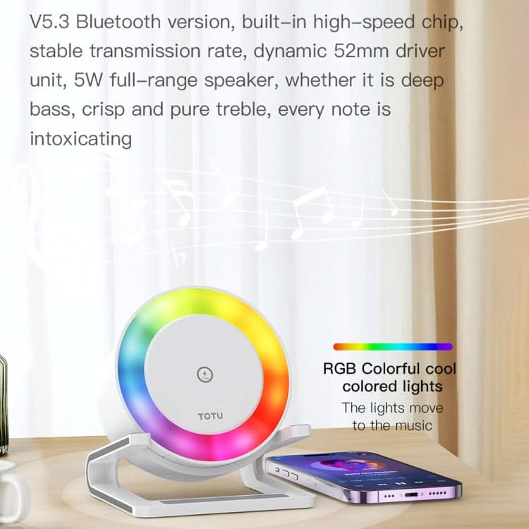 TOTU M6064Q 4 in 1 Multifunctional Wireless Charging Bluetooth Speaker