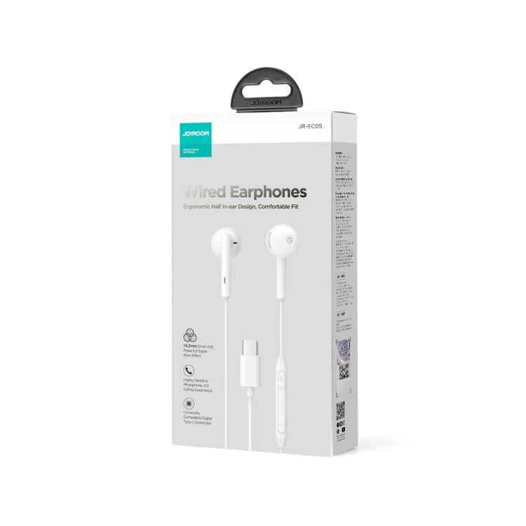 JOYRO0M JR-EC05 Type-C Half In-Ear Wired Earphone, Length: 1.2m My Store