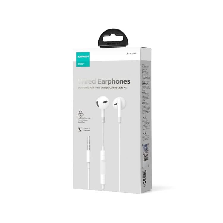 JOYROOM JR-EW01 3.5mm Half In-Ear Wired Earphone, Length: 1.2m