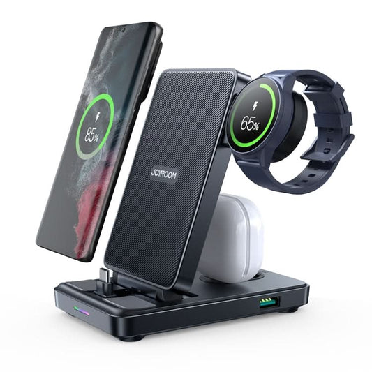 JOYROOM JR-WQS01 4 in 1 Wireless Charging Stand For Type-C Cellphone&Earphone / Samsung Watch Series