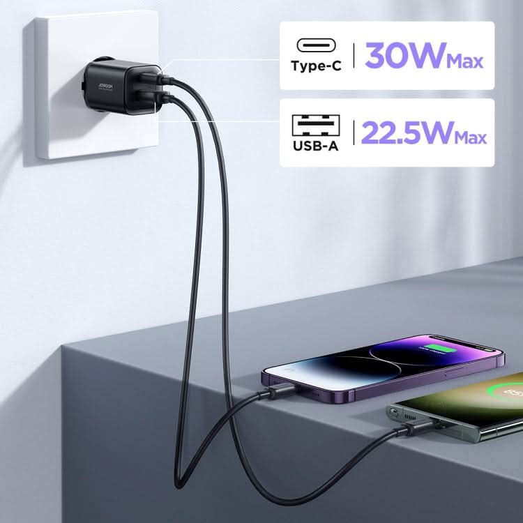 JOYROOM TCF08 30W USB+USB-C / Type-C Dual Port Charger