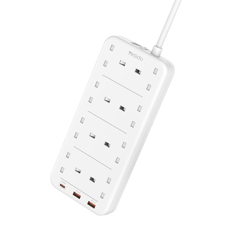 Yesido MC-16 8 Plugs + PD 20W+2 QC3.0 Ports 3250W High Power Fast Charging Socket