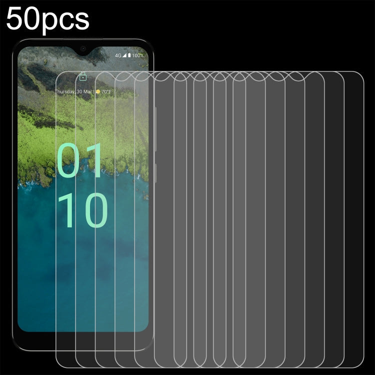 50pcs 0.26mm 9H 2.5D Tempered Glass Film