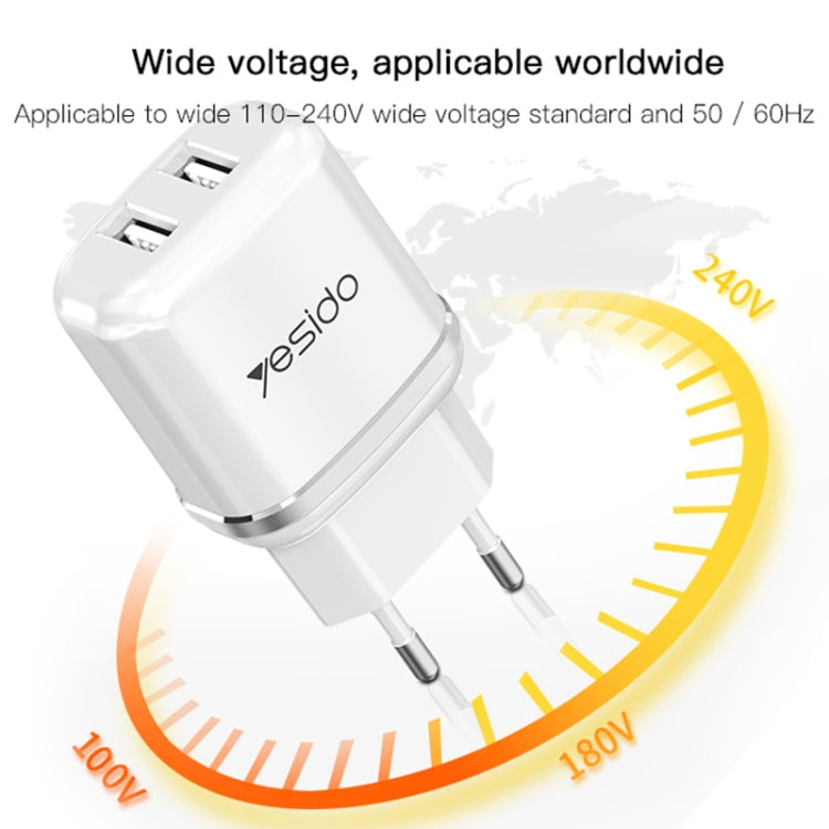 Yesido YC-26 USB Dual Ports Travel Charger