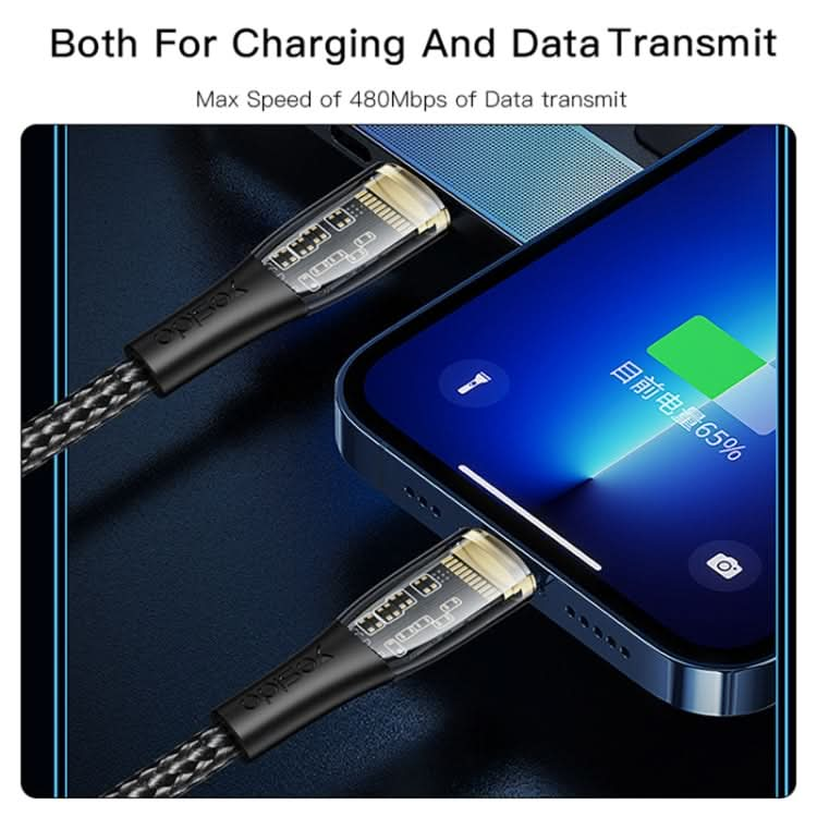 YESIDO CA101 PD 20W USB-C / Type-C to 8 Pin Braided Charging Data Cable