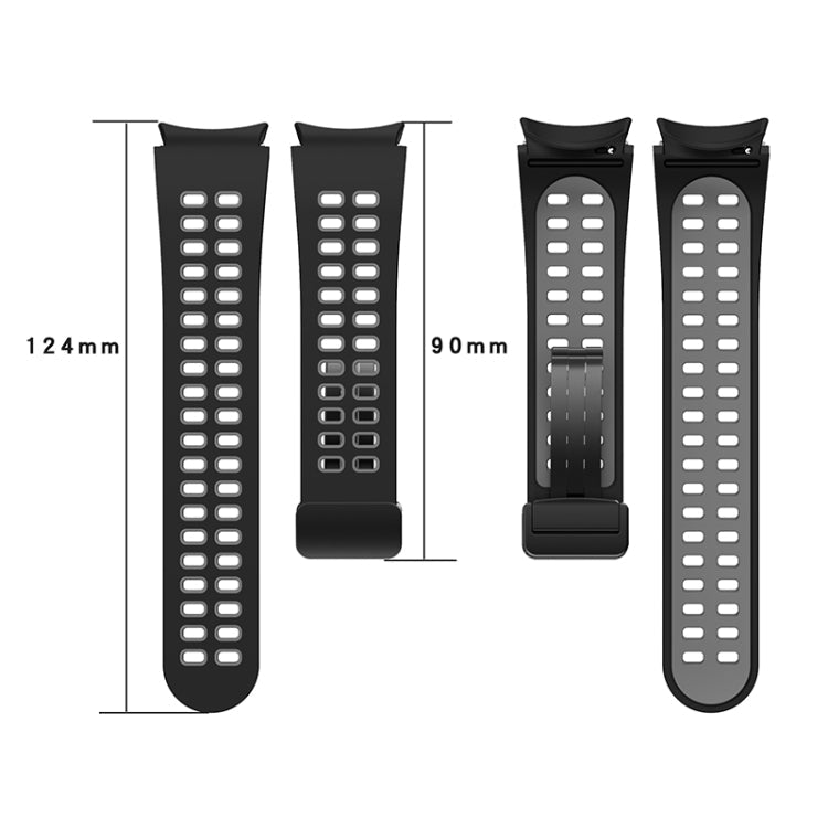 Double-row Hole Folding Buckle Silicone Watch Band