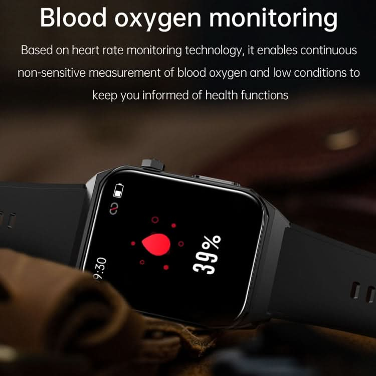 E530 1.91 inch IP68 Waterproof Leather Band Smart Watch Supports ECG / Non-invasive Blood Sugar