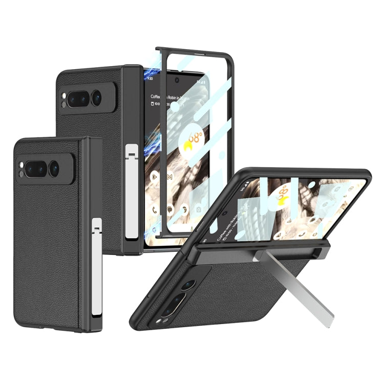 GKK Integrated Fold Hinge Leather Phone Case with Holder My Store