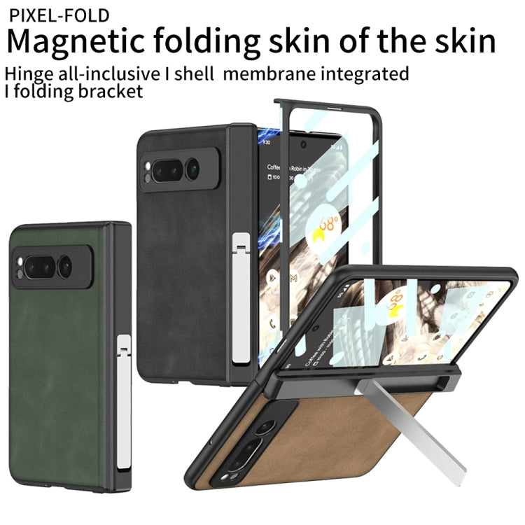 GKK Integrated Frosted Fold Hinge Leather Phone Case with Holder My Store