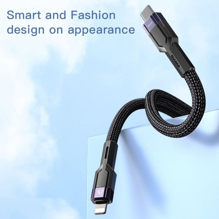 YESIDO CA107 1.2m 2.4A USB-C / Type-C to 8 Pin OD0.6 Charging Data Cable