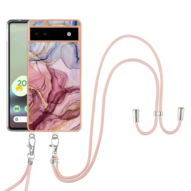 Electroplating Marble Dual-side IMD Phone Case with Lanyard, Series 2 My Store