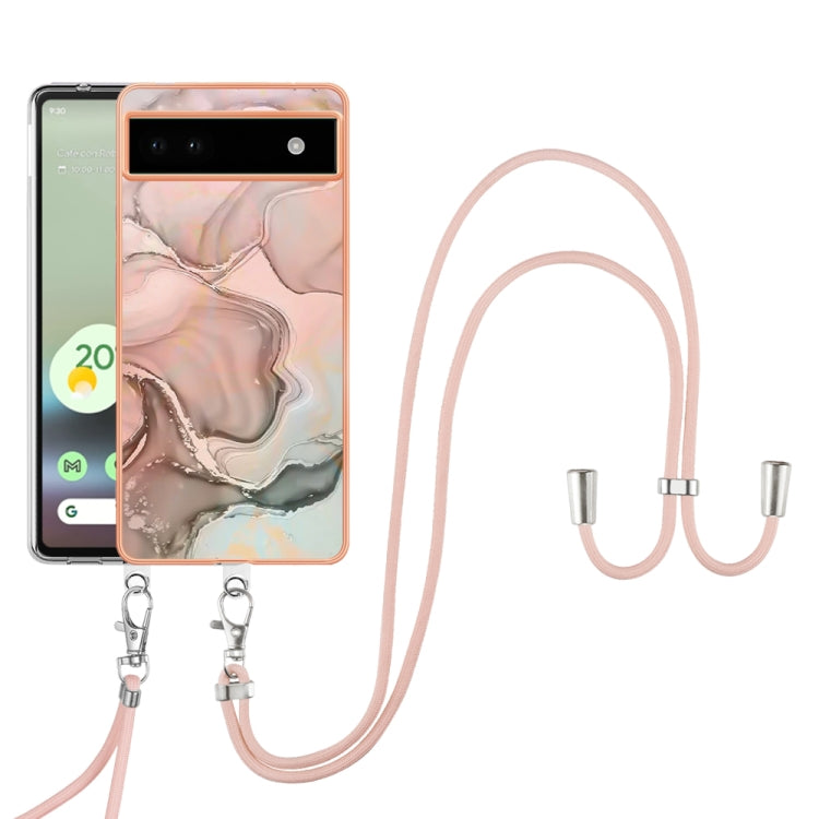 Electroplating Marble Dual-side IMD Phone Case with Lanyard, Series 2 My Store