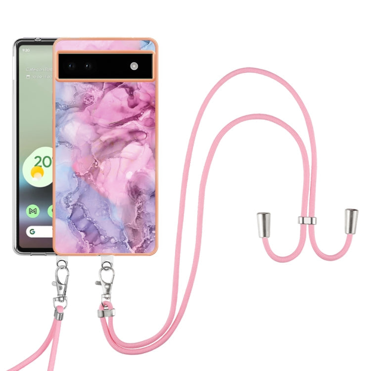 Electroplating Marble Dual-side IMD Phone Case with Lanyard, Series 2 My Store