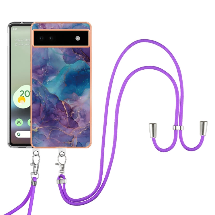 Electroplating Marble Dual-side IMD Phone Case with Lanyard, Series 2 My Store