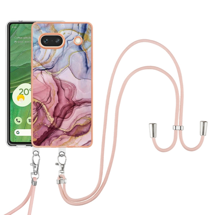 Electroplating Marble Dual-side IMD Phone Case with Lanyard, Series 1 My Store