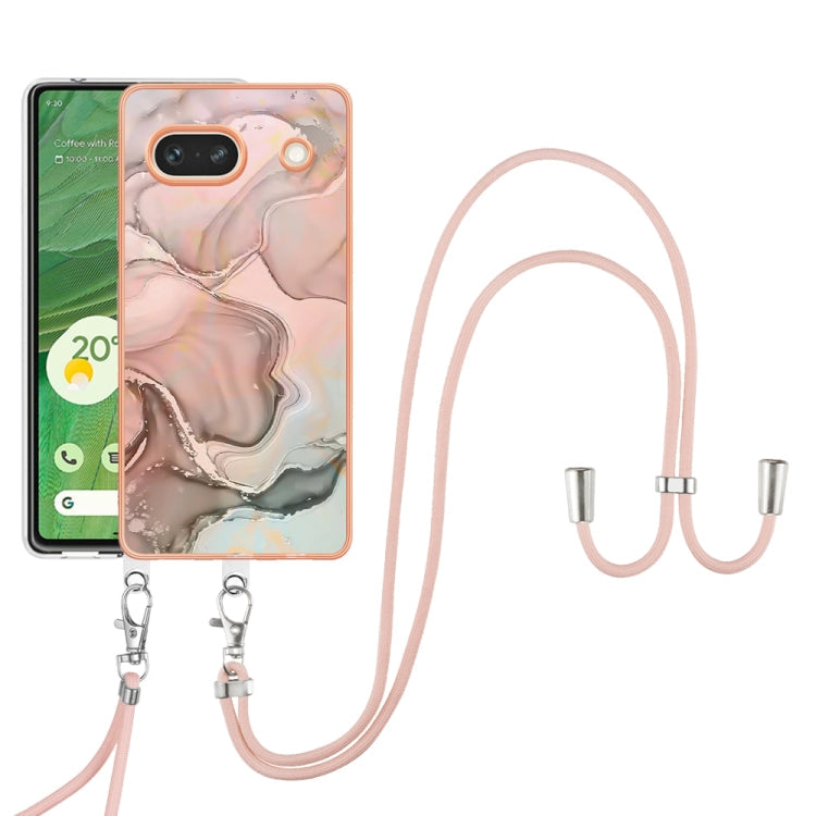 Electroplating Marble Dual-side IMD Phone Case with Lanyard, Series 1 My Store