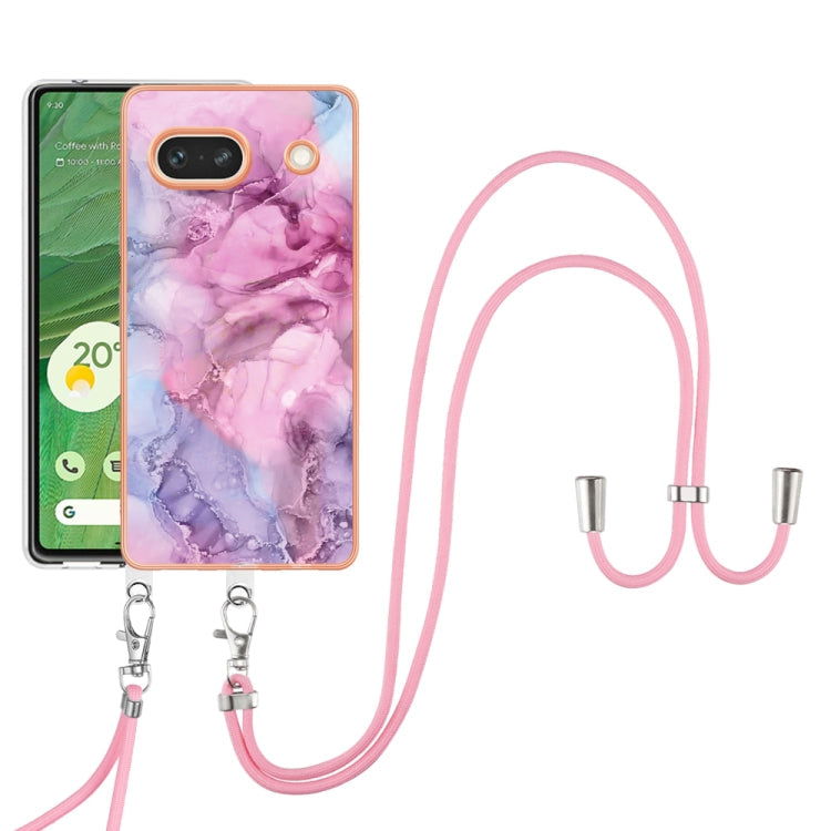 Electroplating Marble Dual-side IMD Phone Case with Lanyard, Series 1 My Store