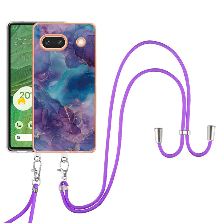 Electroplating Marble Dual-side IMD Phone Case with Lanyard, Series 1 My Store