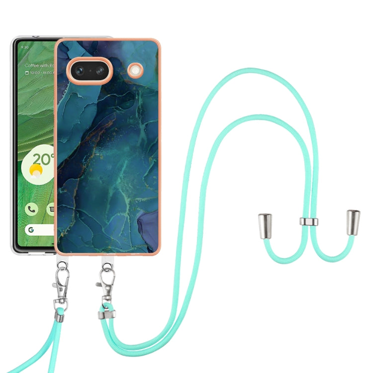 Electroplating Marble Dual-side IMD Phone Case with Lanyard, Series 1 My Store