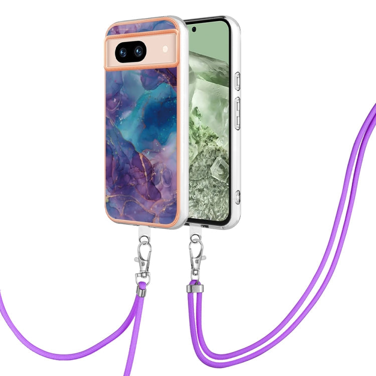 Electroplating Marble Dual-side IMD Phone Case with Lanyard, Series 1 My Store