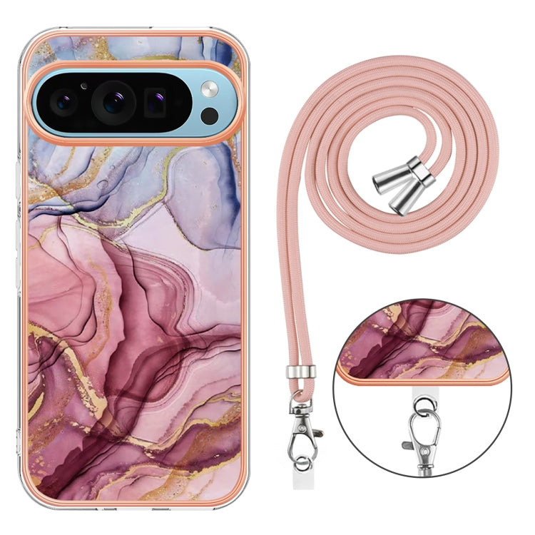 Electroplating Marble Dual-side IMD Phone Case with Lanyard, Series 1 My Store