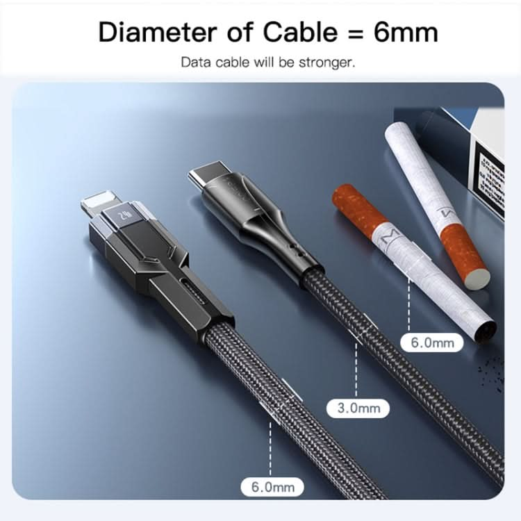 YESIDO CA106 1.2m 2.4A USB to 8 Pin OD0.6 Charging Data Cable